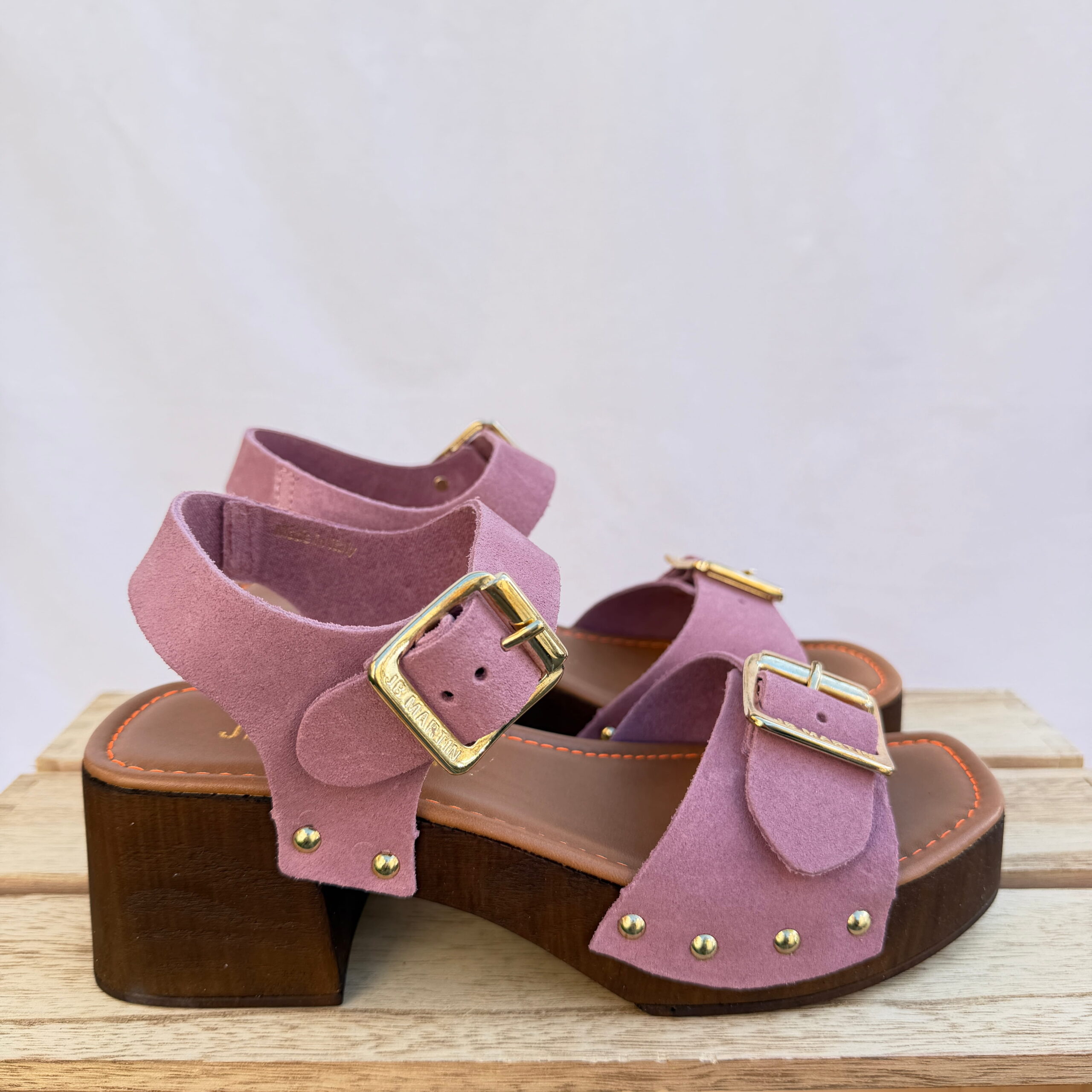 Chaussure JB APY VELOUR ROSE – Image 2