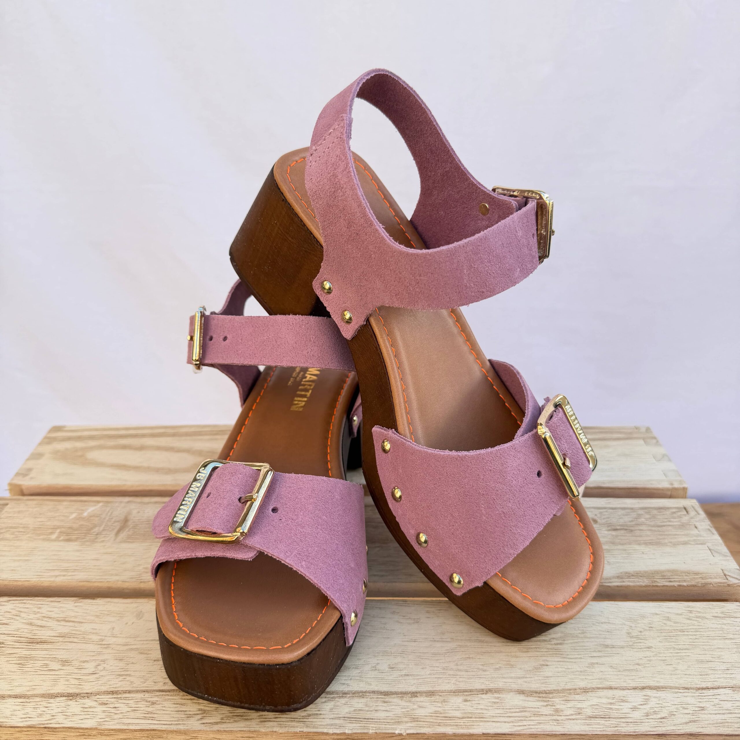 Chaussure JB APY VELOUR ROSE – Image 3