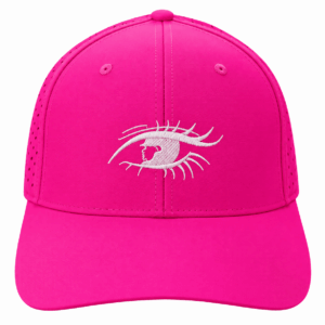 Casquette SARAH Tissu Fushia Logo Blanc
